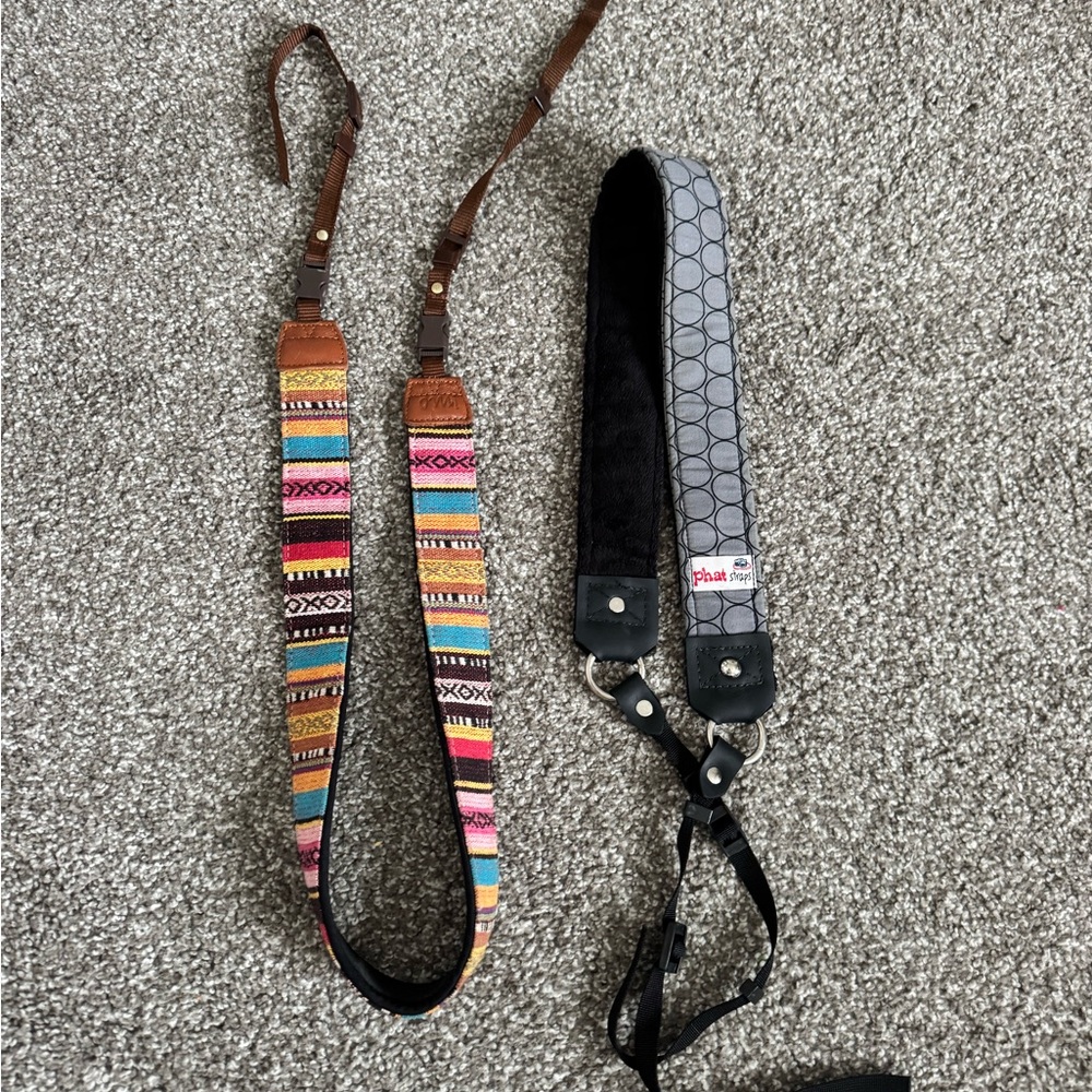 Colorful and Gray Camera Straps for DSLR